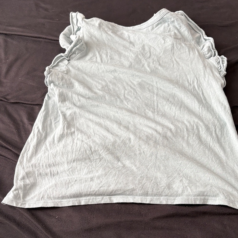 Chic Light Gray Ruffled Sleeve Tank Top - Picture 4 of 12